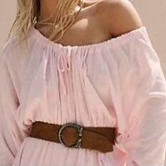 FREE PEOPLE SHORE CHIC TIERED MAXI DRESS PINK ML - Picture 2 of 8